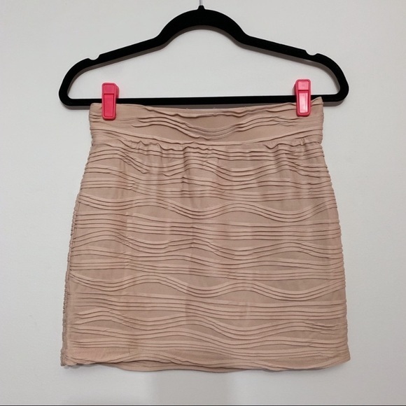 Urban Outfitters Dresses & Skirts - Urban Outfitters Blush Pink Textured Mini Skirt Y2K Soft Girl M